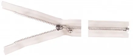 YKK Delbar Dragkedja Aluminium 45cm 4mm Natur