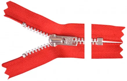 YKK Blixtlås Aluminium 12cm 4mm Röd