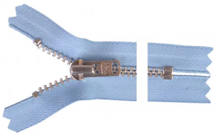 YKK Dragkedja Aluminium 6cm 4mm Ljusblå